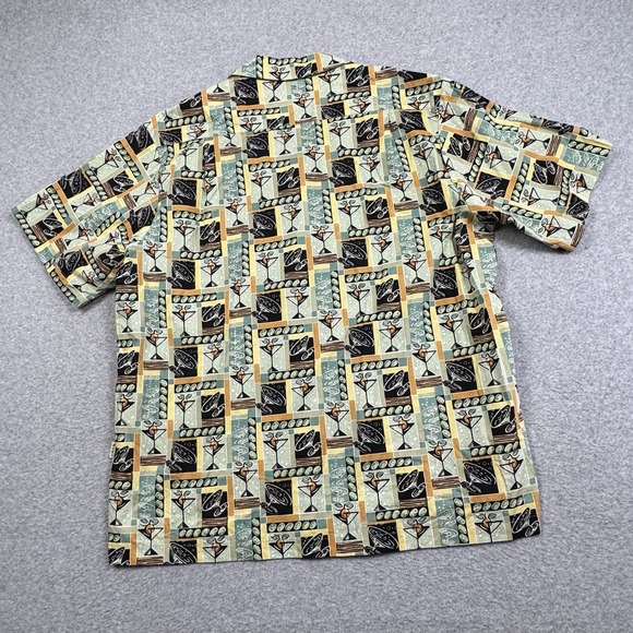Koko Island Hawaiian Style Cocktail Martini Shirt Mens XL All Over Print USA - Picture 7 of 7
